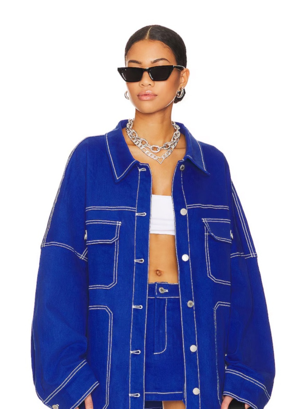 Cooper Jacket & Skirt in Cobalt BY.DYLN. Revolve - Picture 4 of 11